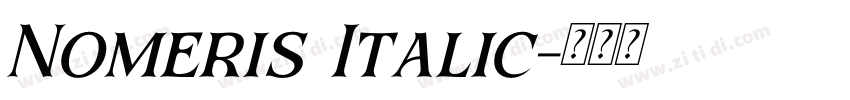 Nomeris Italic字体转换 Nomeris Italic字体转换
